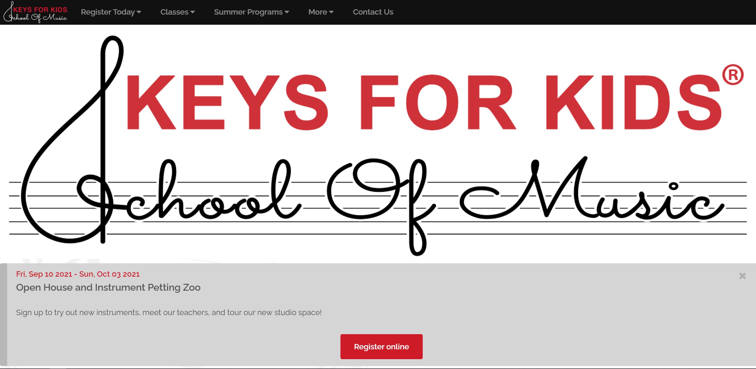 Keys For Kids Homepage